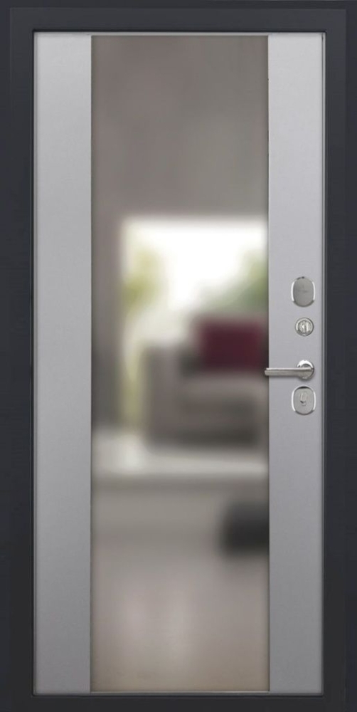 Товар Дверь ДвериПРО L-45 Алиса (16мм, ПВХ софт грей, зеркало) DPRO195329