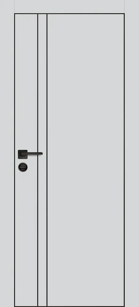 Фото Межкомнатная дверь PX-20  черная кромка с 4-х ст. Сапфир матовый